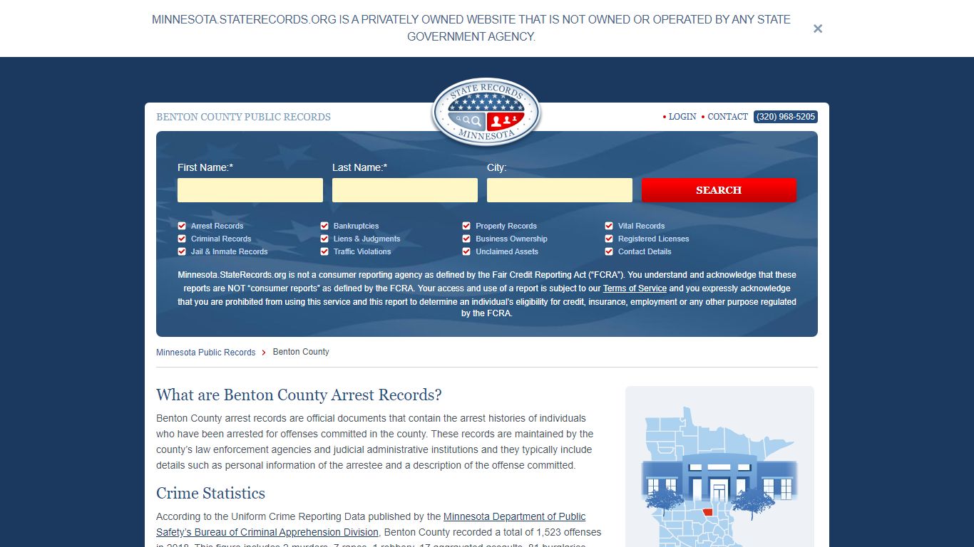 Benton County Arrest, Court, and Public Records