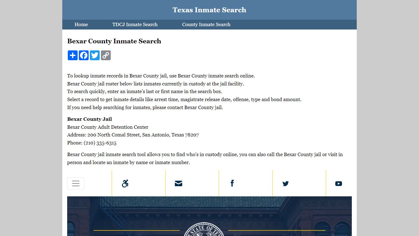 Bexar County Inmate Search