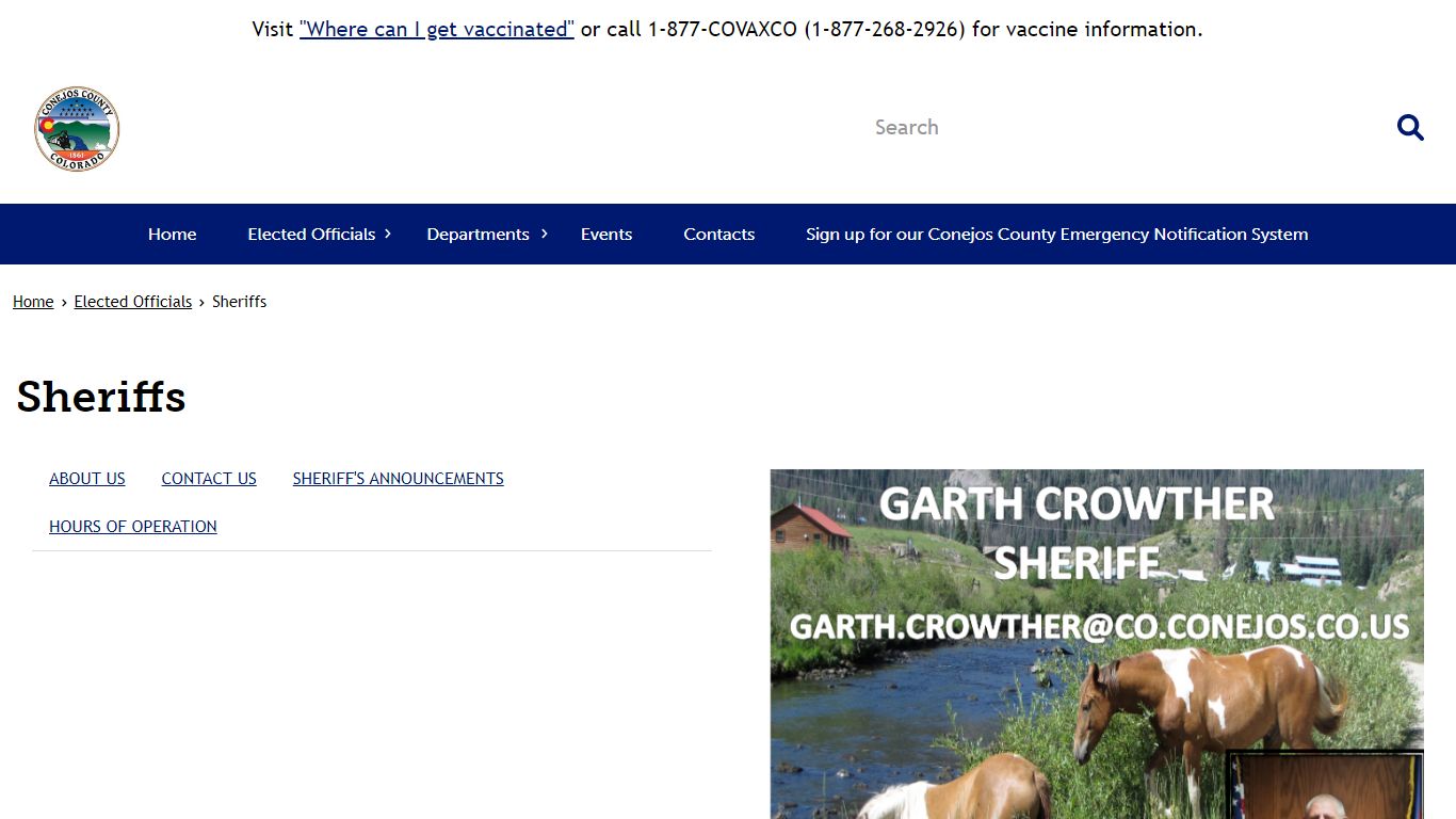 Sheriffs | Conejos County