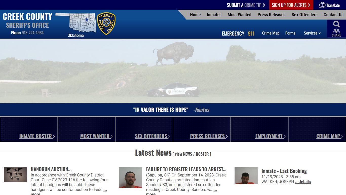 Inmate Roster - Current Inmates Alpha D - Creek County OK Sheriff