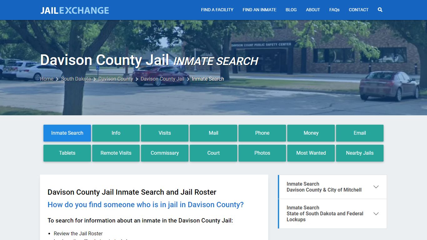 Inmate Search: Roster & Mugshots - Davison County Jail, SD