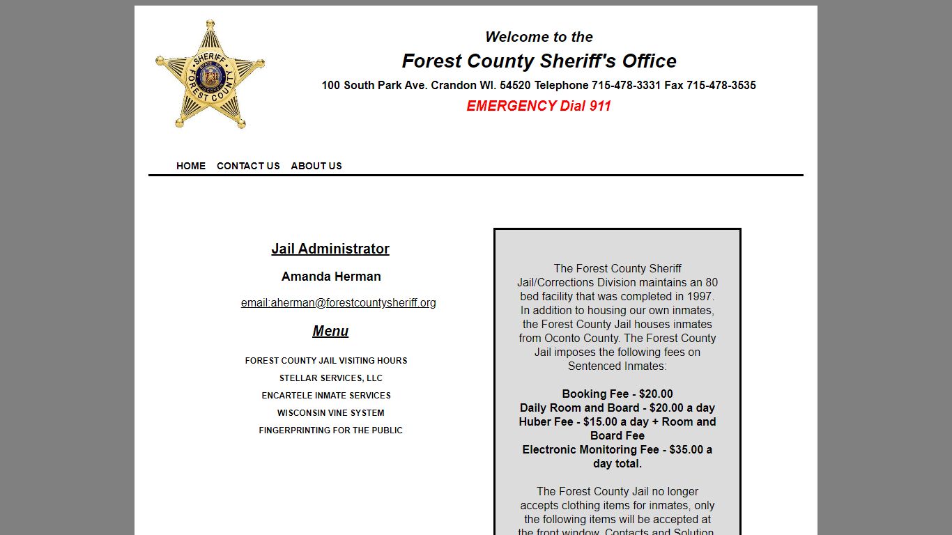 Forest County Sheriff's Department