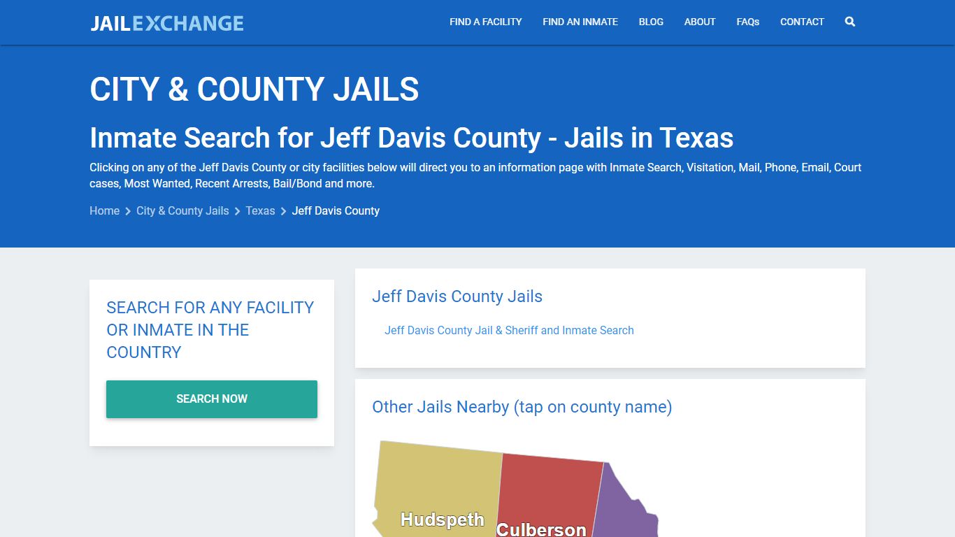 Inmate Search for Jeff Davis County | Jails in Texas - Jail Exchange