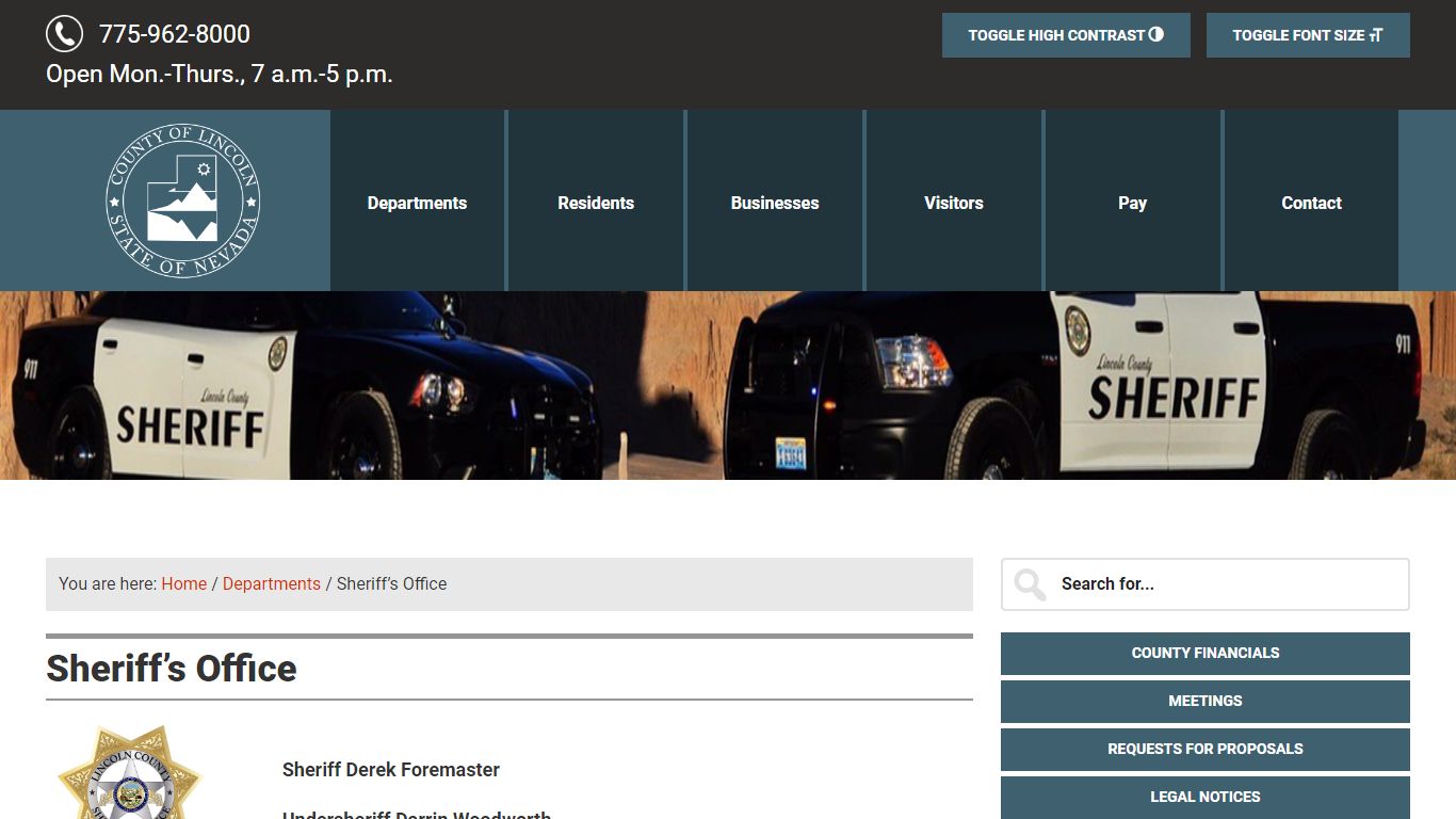 Sheriff’s Office - Lincoln County, Nevada