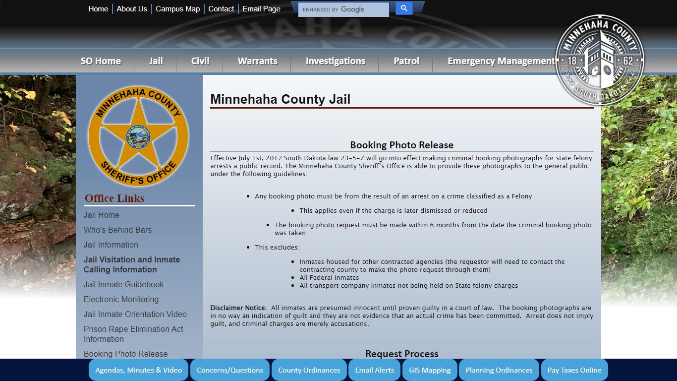 Minnehaha County, South Dakota Official Website - Jail