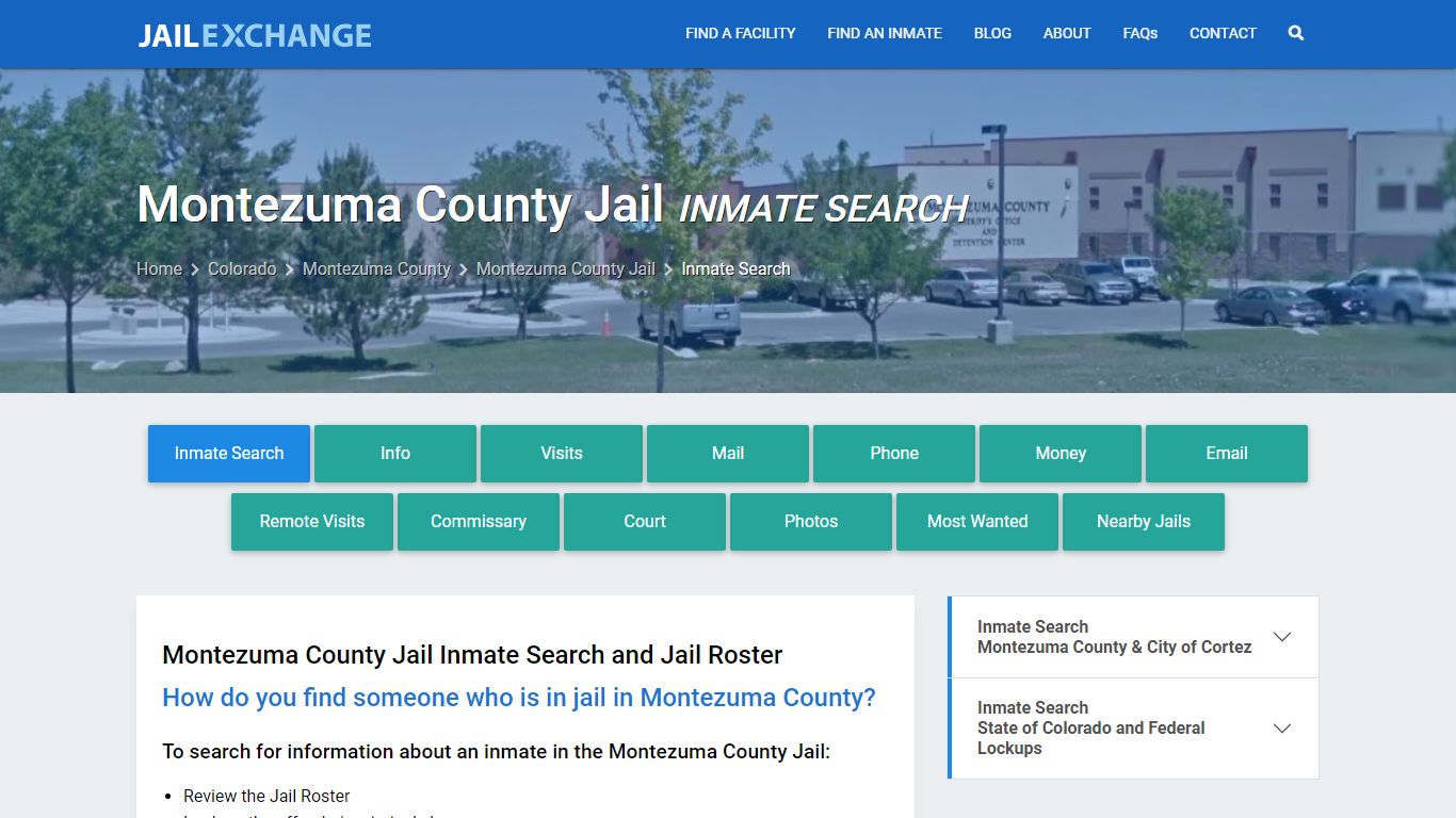 Montezuma County Jail Inmate Search - Jail Exchange
