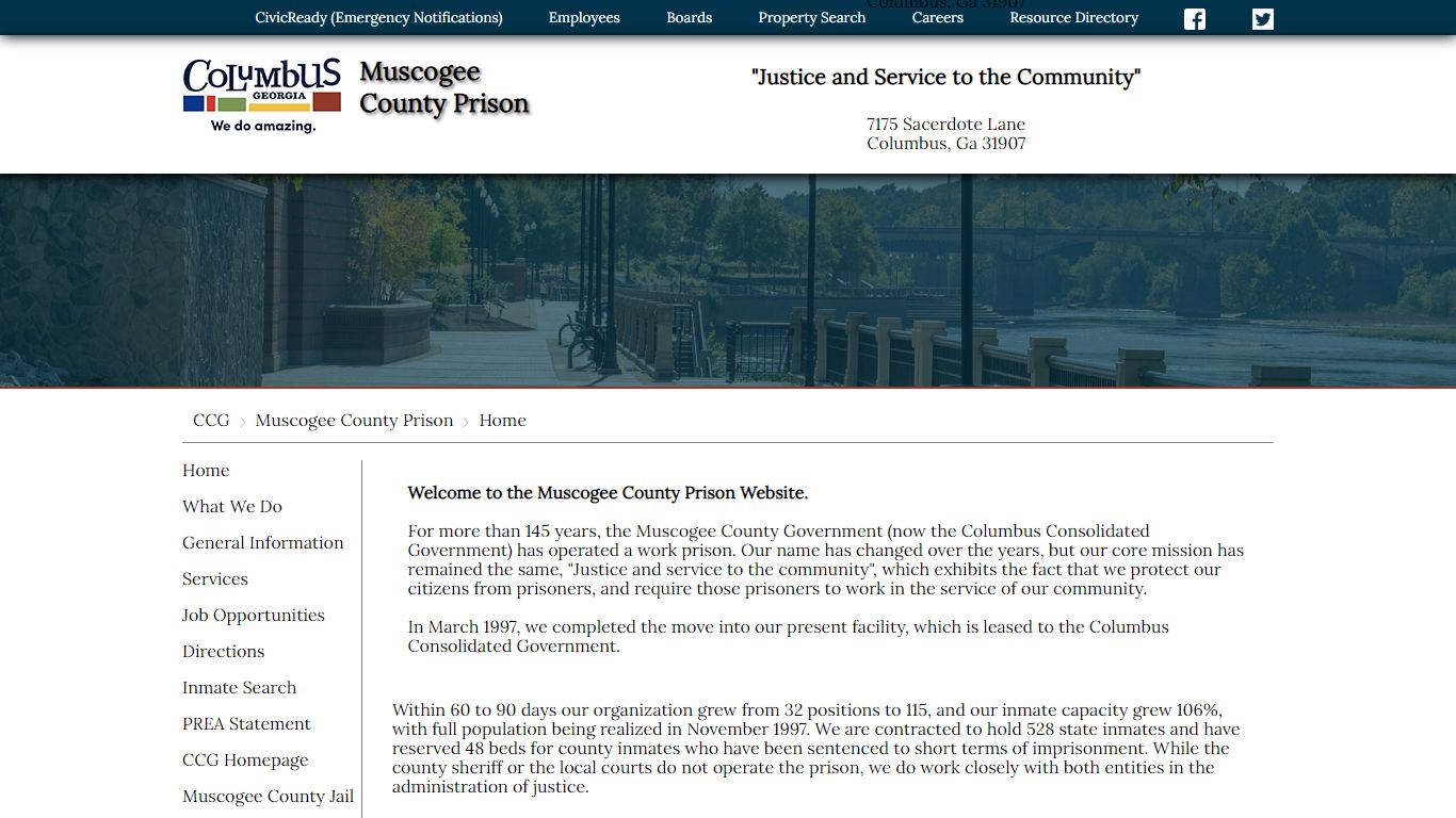 Muscogee County Prison > Home - Columbus, Georgia