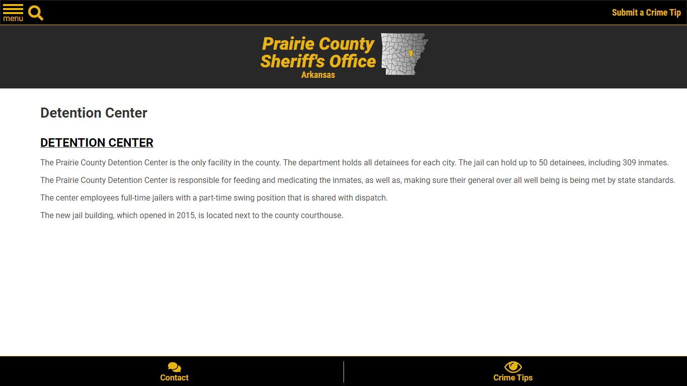Detention Center - Prairie County Sheriff AR