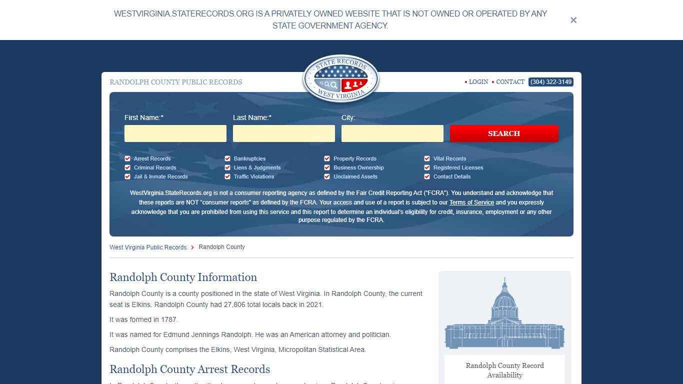 Randolph County Arrest, Court, and Public Records | StateRecords.org