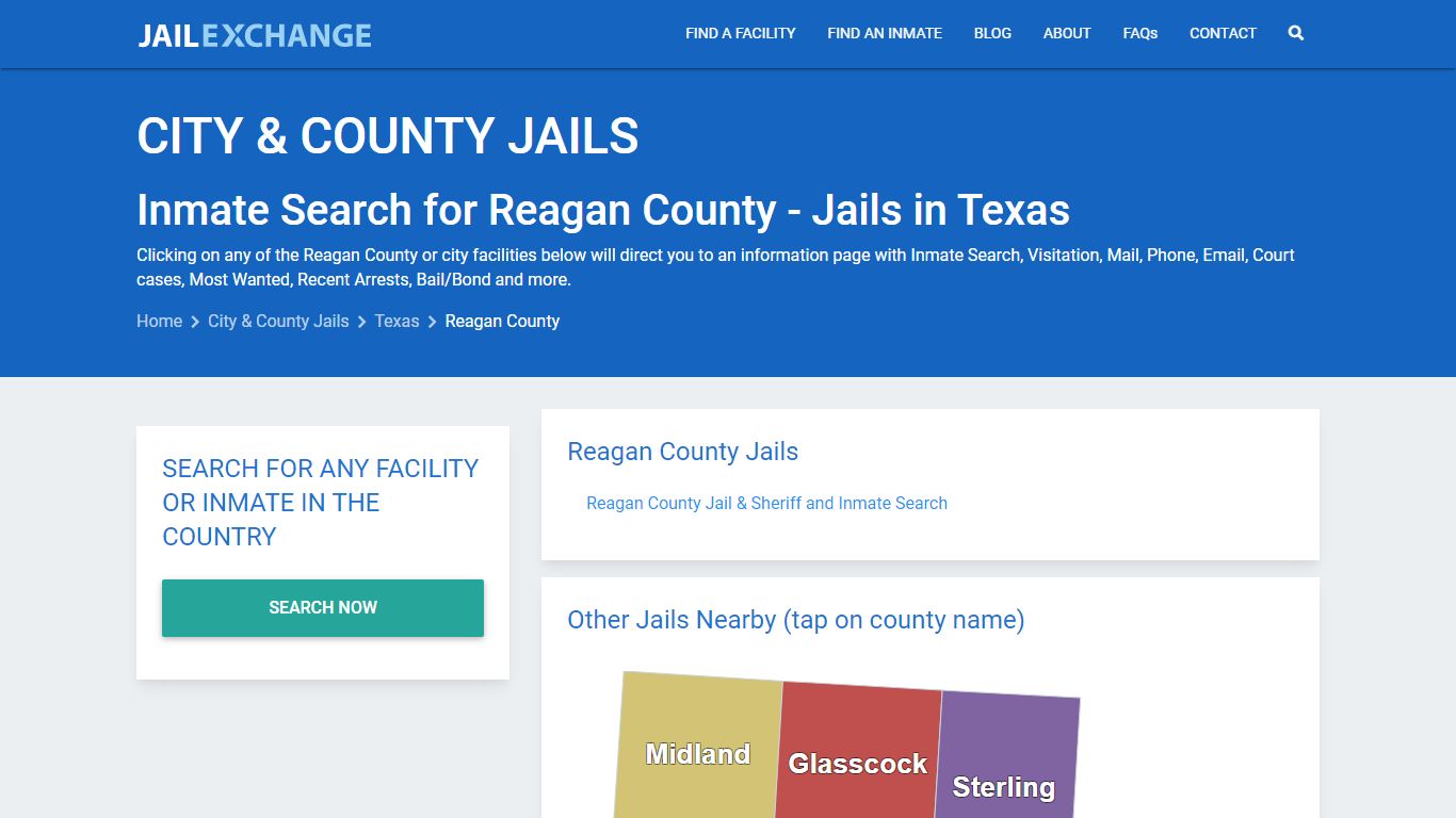 Inmate Search for Reagan County | Jails in Texas - Jail Exchange