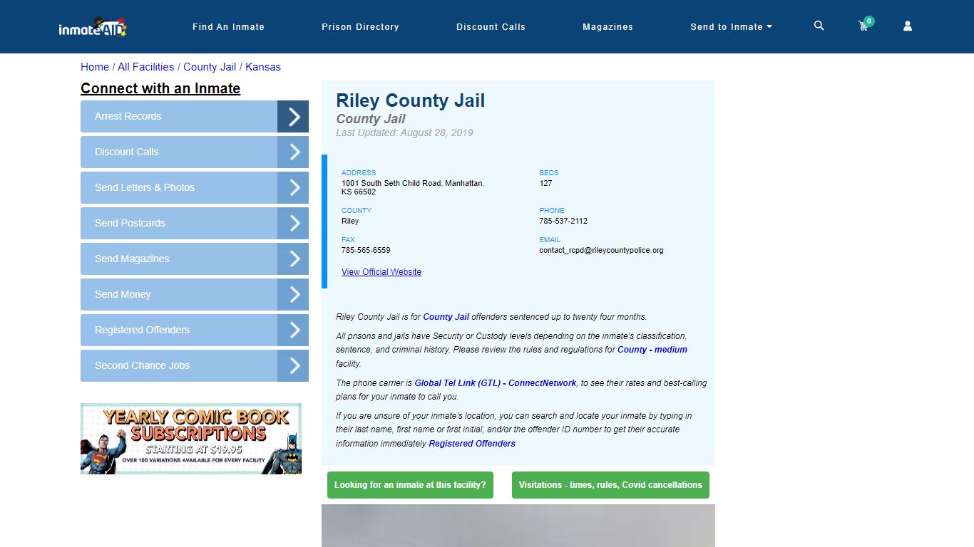 Riley County Jail - Inmate Locator - Manhattan, KS