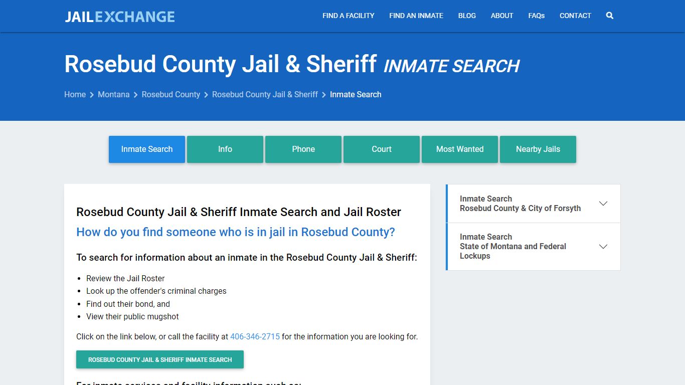 Rosebud County Jail & Sheriff Inmate Search - Jail Exchange