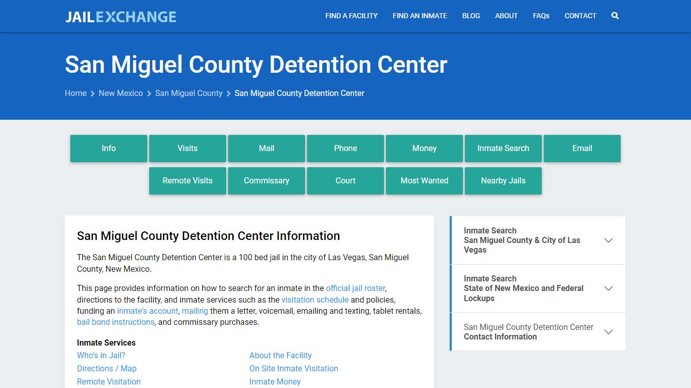San Miguel County Detention Center - Jail Exchange