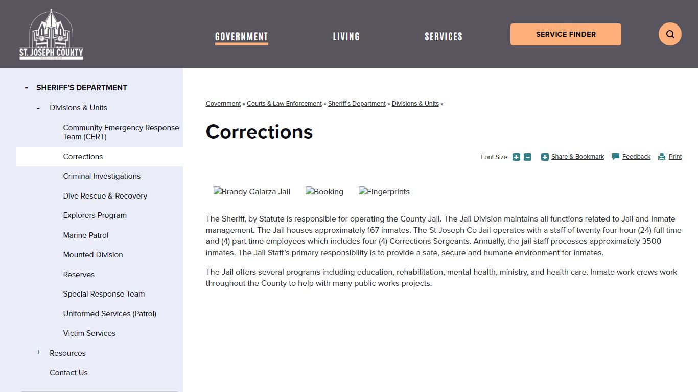 Corrections | St. Joseph County, MI
