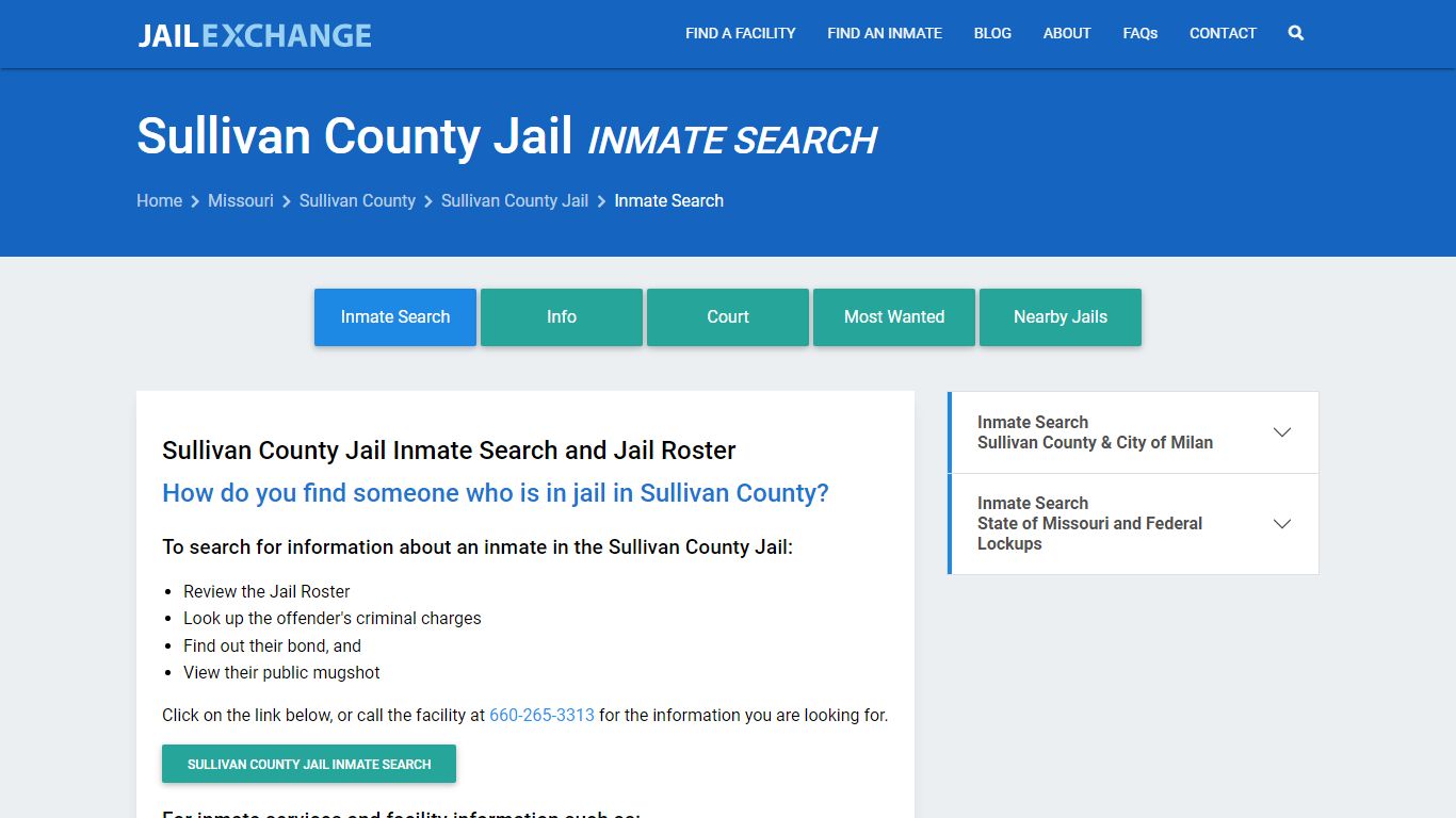 Inmate Search: Roster & Mugshots - Sullivan County Jail, MO