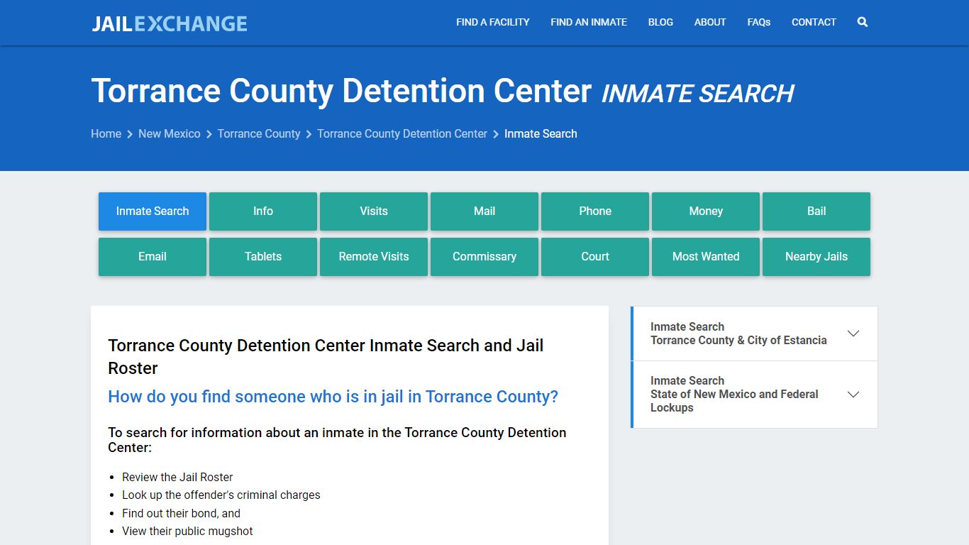 Torrance County Detention Center Inmate Search - Jail Exchange