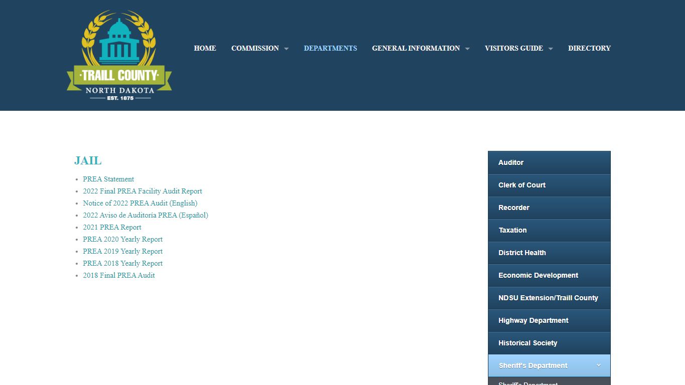 Traill County, ND :: Jail